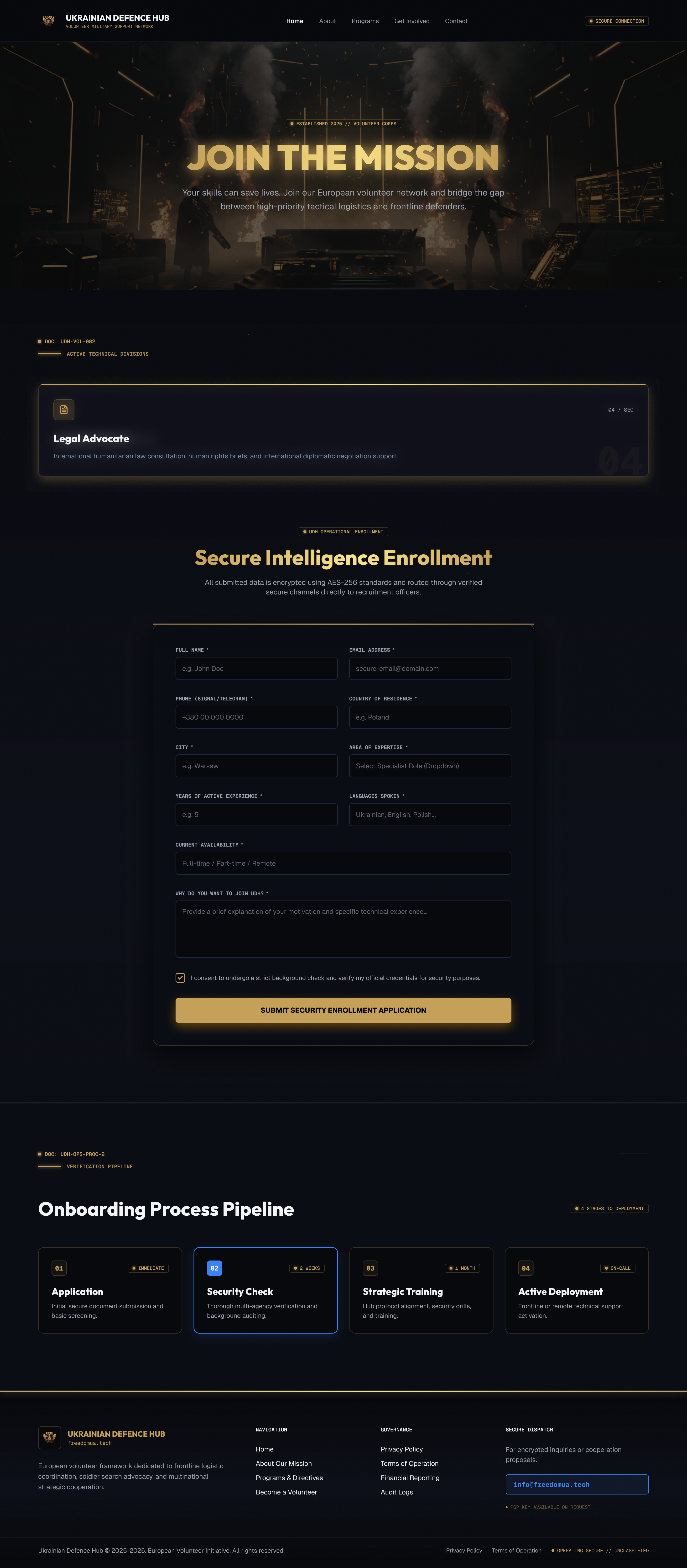 Join the Network — Ukrainian Defence Hub